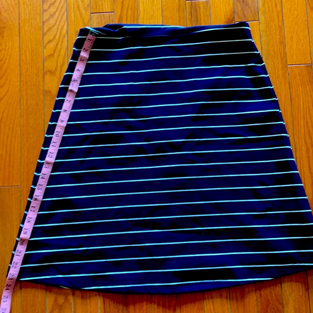 philosophy blue and white stripe skirt